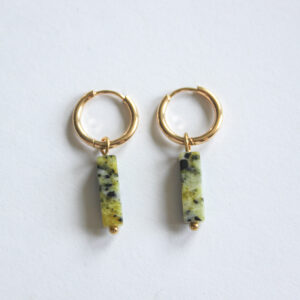 Oorbel hoop autumn green