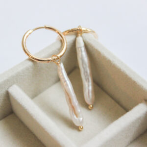 premium pearl hoop pin L