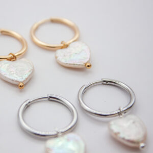 hoop met hartjes parel