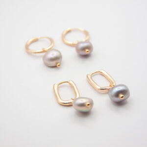 Hoop grey pearly girlie