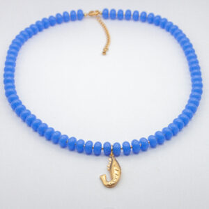 Galene necklace with charm blue